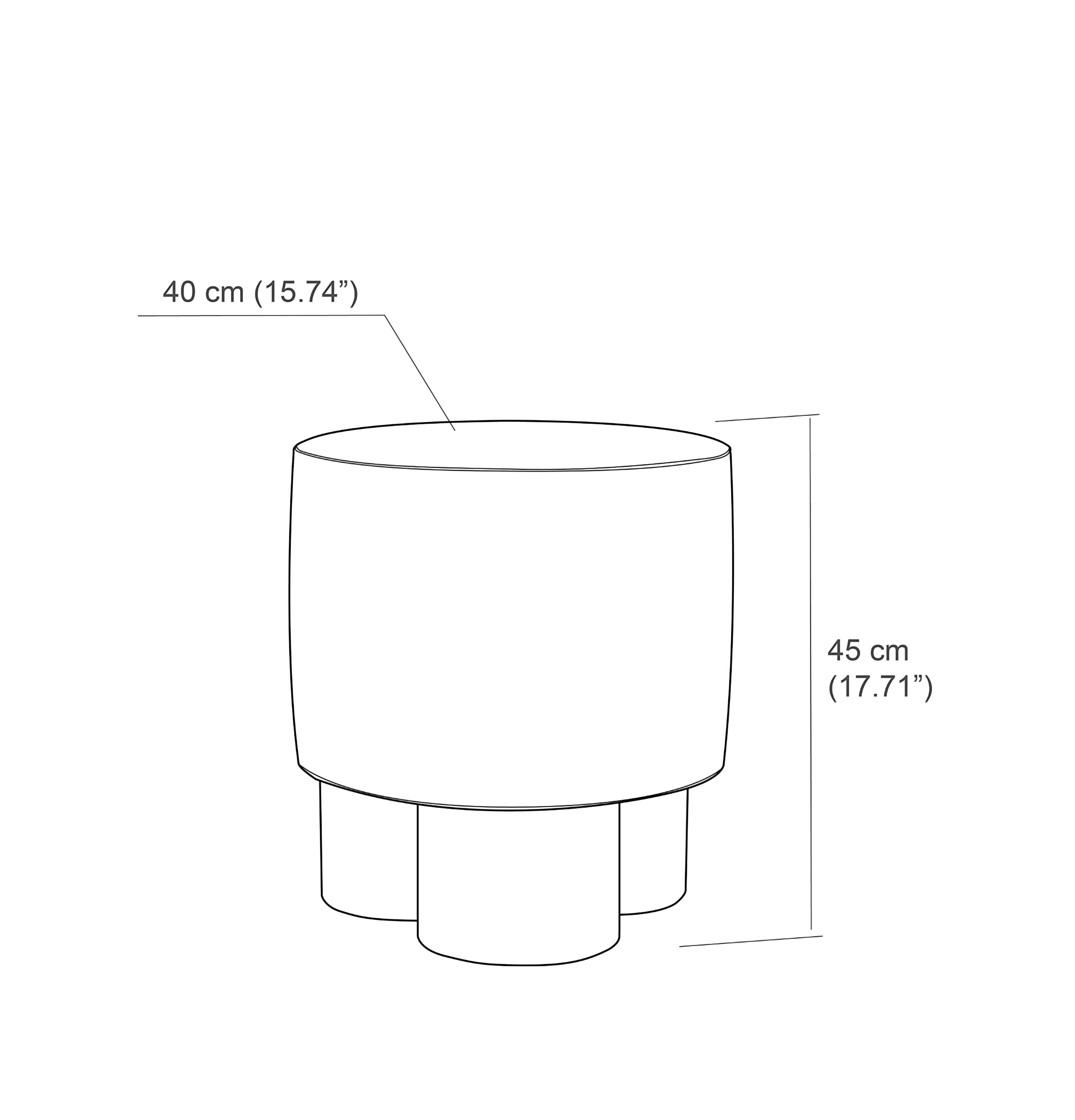 Boo Puf Fitilli Kadife