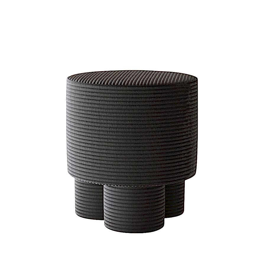 Boo Puf Fitilli Kadife Antrasit