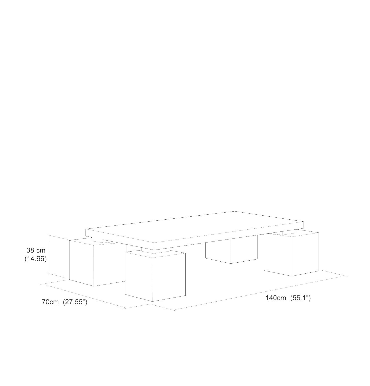 Asos Orta Sehpa Mazel Kaplama